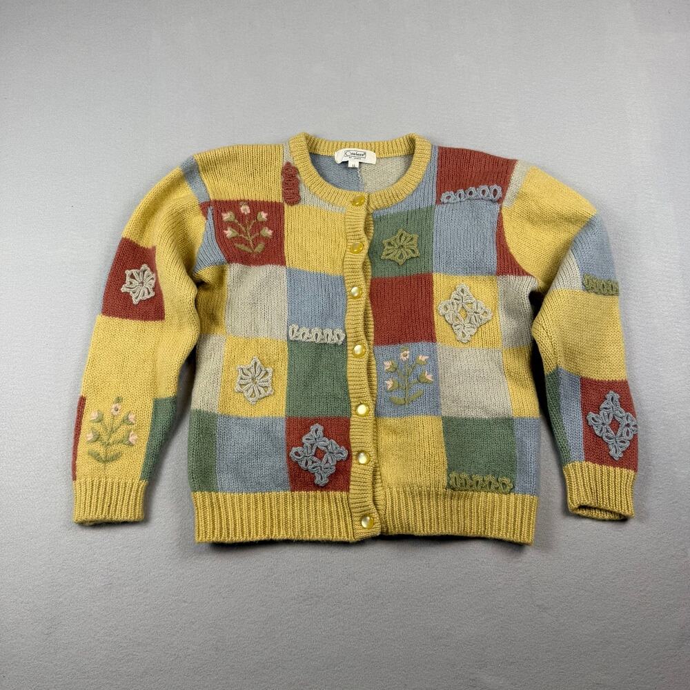 Vintage Cavieer Patchwork Cardigan Sweater LL